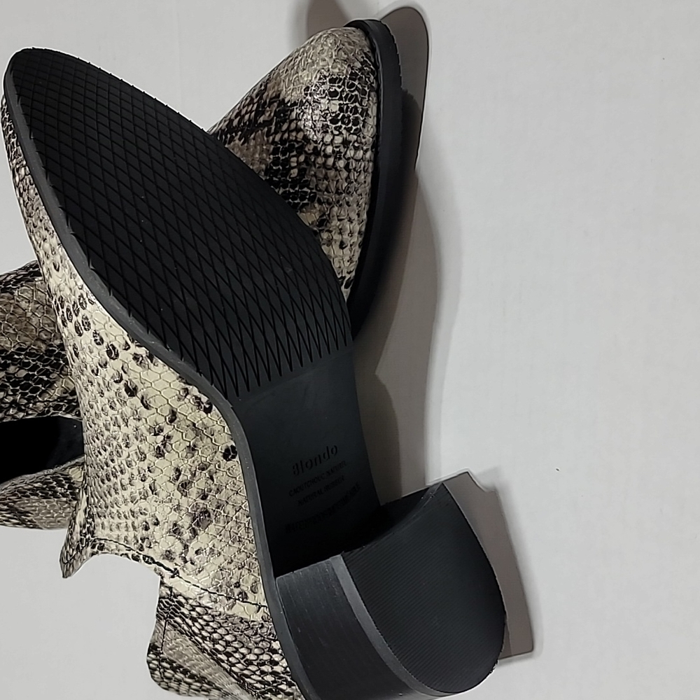 COPY - BLONDO SZ 7.5M WESTERN SNAKESKIN ANKLE BOOTS WATERPROOF COWBOY POINTY TO… - Picture 3 of 16